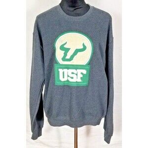 USF Bulls Charcoal Pullover Sweatshirt Gameday Couture South FL Women Medium